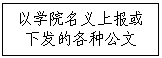 文本框:以公司名义上报或下发的各种公文